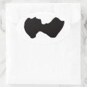 Jane Austen Silhouette Ovale Sticker (Tas)