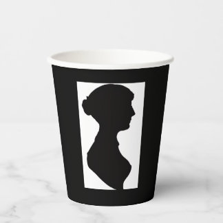 Jane Austen Silhouette Papieren Bekers