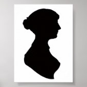 Jane Austen Silhouette Poster (Voorkant)