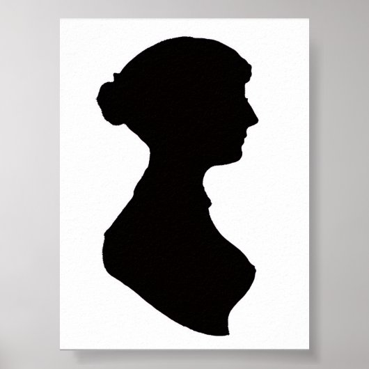Jane Austen Silhouette Poster (Voorkant)