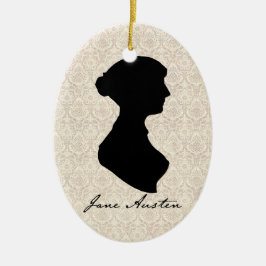 Jane Austen silhouette-profiel Keramisch Ornament