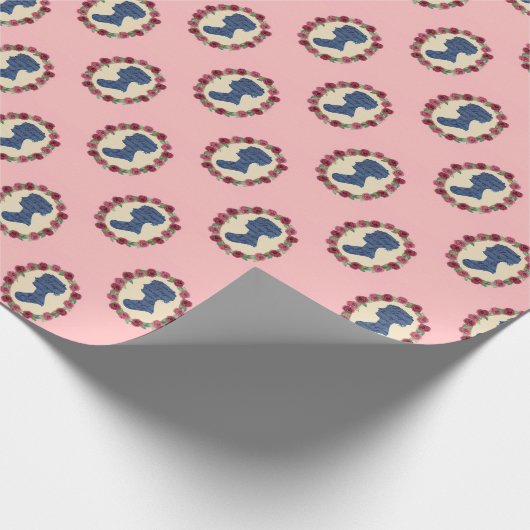 Jane Austen sillhouette Cadeaupapier (Hoek)