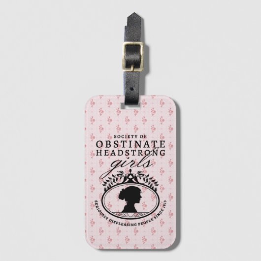Jane Austen Society of Obstinate Headstrong Girls Bagagelabel (Voorkant (verticaal))