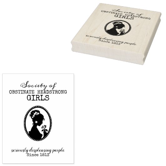 Jane Austen Society of Obstinate Headstrong Girls Rubberstempel (Gestempeld)