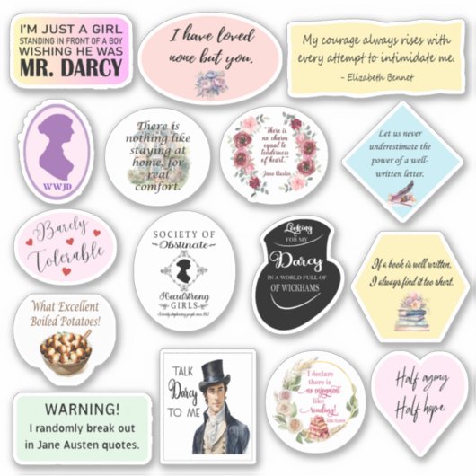 Jane Austen Stickers (Voorkant)