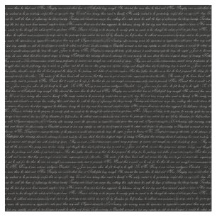 Jane Austen Text Black en White Fabric Stof