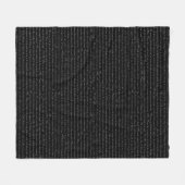 Jane Austen Text Black en White Fleece Blanket (Voorkant (Horizontaal))