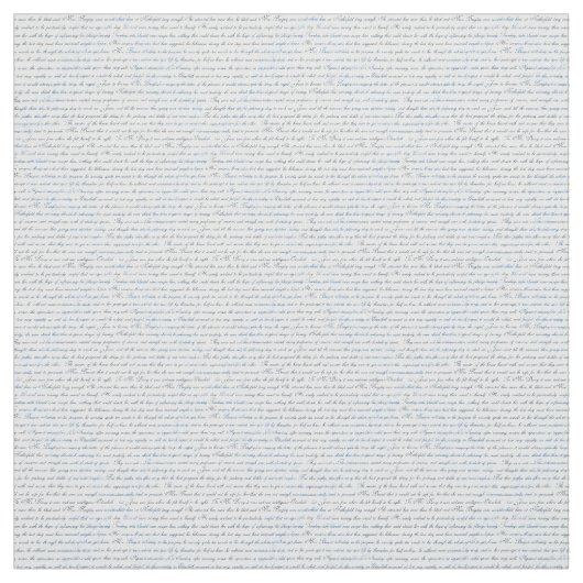 Jane Austen Text White Blue Fabric Stof (Swatch)