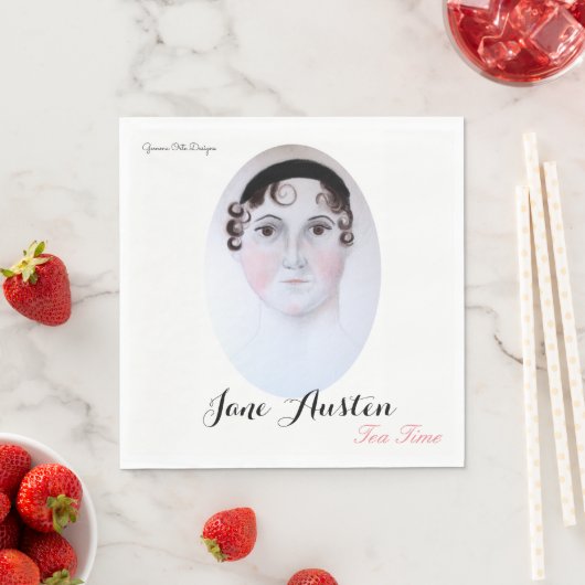 Jane Austen theetijdpapier servet. Servetten (Insitu)