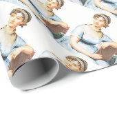 Jane Austen Theme Birthday Party Wrapping Paper Cadeaupapier (Rol Hoek)