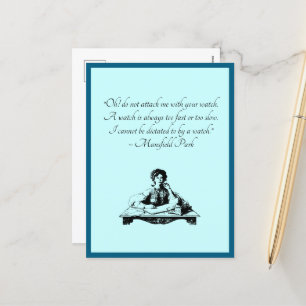 Jane Austen Time Quote – Vintage van Mansfield Par Feestdagenkaart