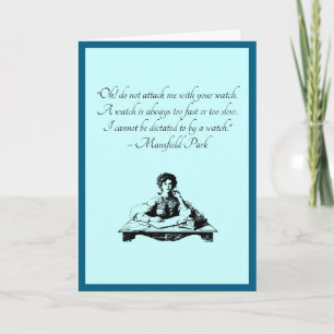 Jane Austen Time Quote – Vintage van Mansfield Par Kaart
