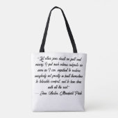 Jane Austen Tote Bag (Achterkant)
