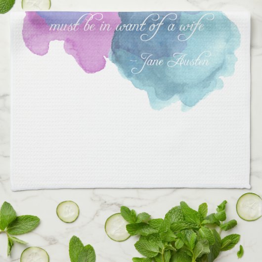 Jane Austen- Truth universeel erkend Theedoek (Gevouwen)