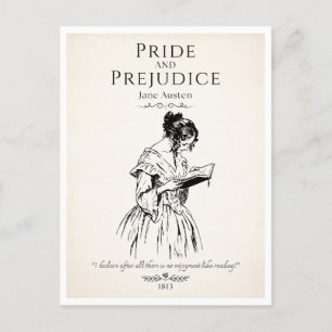 Jane Austen van de boekenliefhebber Leesquote Briefkaart