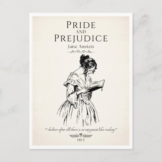 Jane Austen van de boekenliefhebber Leesquote Briefkaart (Voorkant)