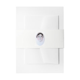 Jane Austen waterverf portret Belly bands. Uitnodigingen Wikkel