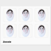 Jane Austen waterverf portret sticker (Vel)