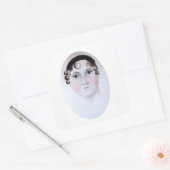 Jane Austen waterverf portret sticker (Envelop)