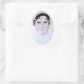 Jane Austen waterverf portret sticker (Tas)