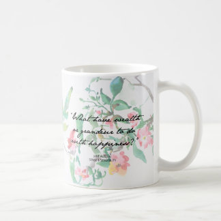 Jane Austen Waterverf Rozen Citaat Mok