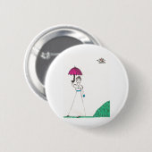 Jane austen wereld ronde button 5,7 cm (Voorkant /achterkant)