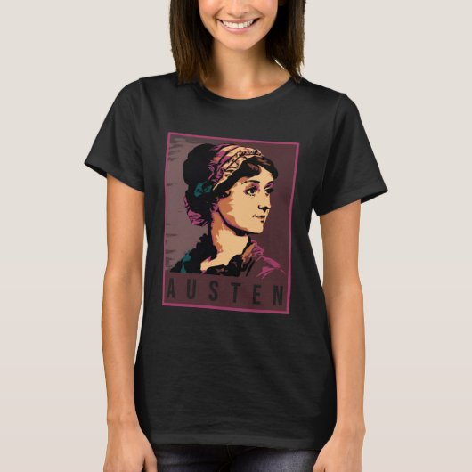 Jane Austen Womens History Month Feminist Reading T-shirt (Voorkant)