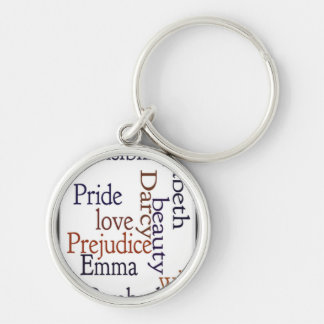 Jane Austen Word Art Sleutelhanger