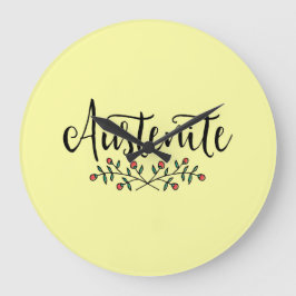 Jane Austen Yellow Floral Austenite Grote Klok