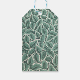 Jane Austens behang met bladprint Cadeaulabel