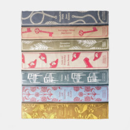 Jane Austen's Books Fleece Blanket Deken