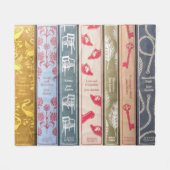 Jane Austen's Books Fleece Blanket Deken (Voorkant (Horizontaal))