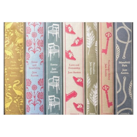 Jane Austen's books Tafelkleed (Voorkant (Horizontaal))