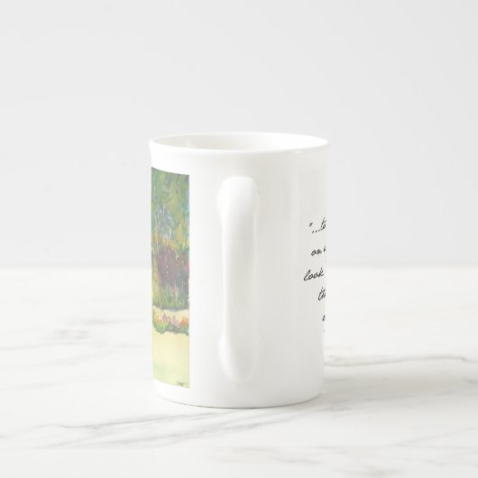 Jane Austen's Garden II Waterverf Bone China Mok (Achterkant)