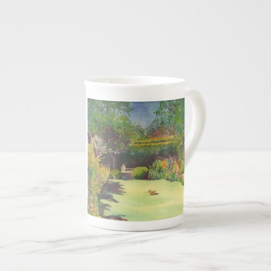 Jane Austen's Garden II Waterverf Bone China Mok (Voorkant rechts)