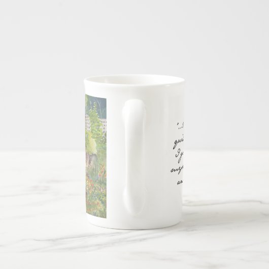 Jane Austen's Garden Waterverf Bone China Mok (Achterkant)