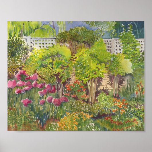 Jane Austen's Garden Waterverf Print (Voorkant)