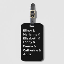 Jane Austen's Heroines I Bagagelabel