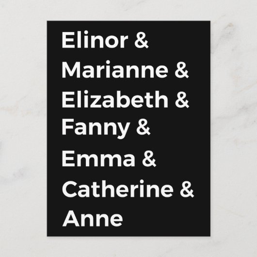 Jane Austen's Heroines I Briefkaart (Voorkant)