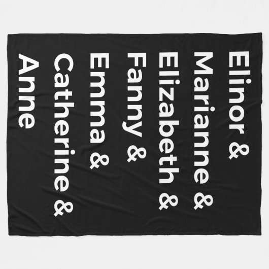 Jane Austen's Heroines I Fleece Deken (Voorkant (Horizontaal))