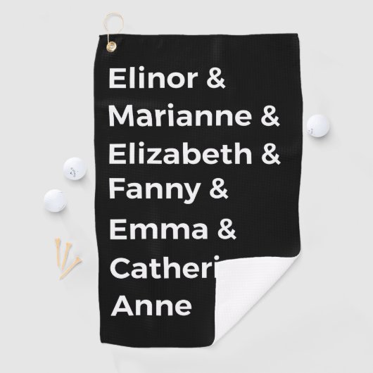 Jane Austen's Heroines I Golfhanddoek (Insitu)