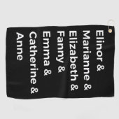 Jane Austen's Heroines I Golfhanddoek (Horizontaal)