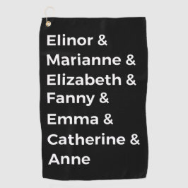 Jane Austen's Heroines I Golfhanddoek