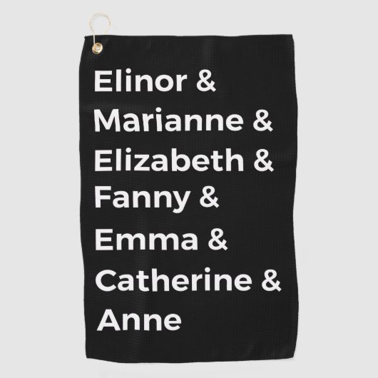 Jane Austen's Heroines I Golfhanddoek (Voorkant)