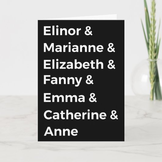 Jane Austen's Heroines I Kaart (Voorkant)