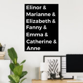 Jane Austen's Heroines I Poster (Thuiskantoor)