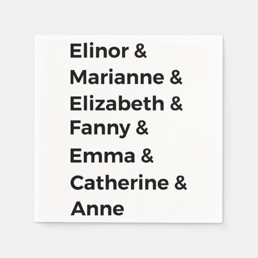 Jane Austen's Heroines I Servet (Voorkant)