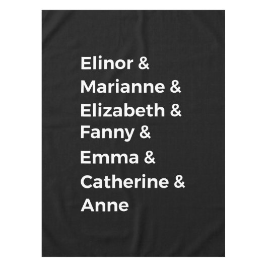 Jane Austen's Heroines I Tafelkleed (Voorkant)