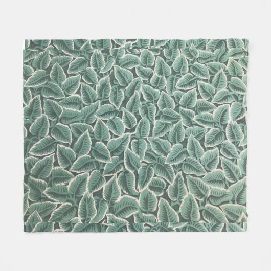 Jane Austen's Home Leaf Wallpaper Fleece Deken (Voorkant (Horizontaal))