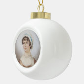 Jane Austen's Miniature Portrait Keramische Bal Ornament (Rechts)